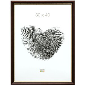 Cornice in legno Deknudt S406 noce 20x30 cm bordo oro