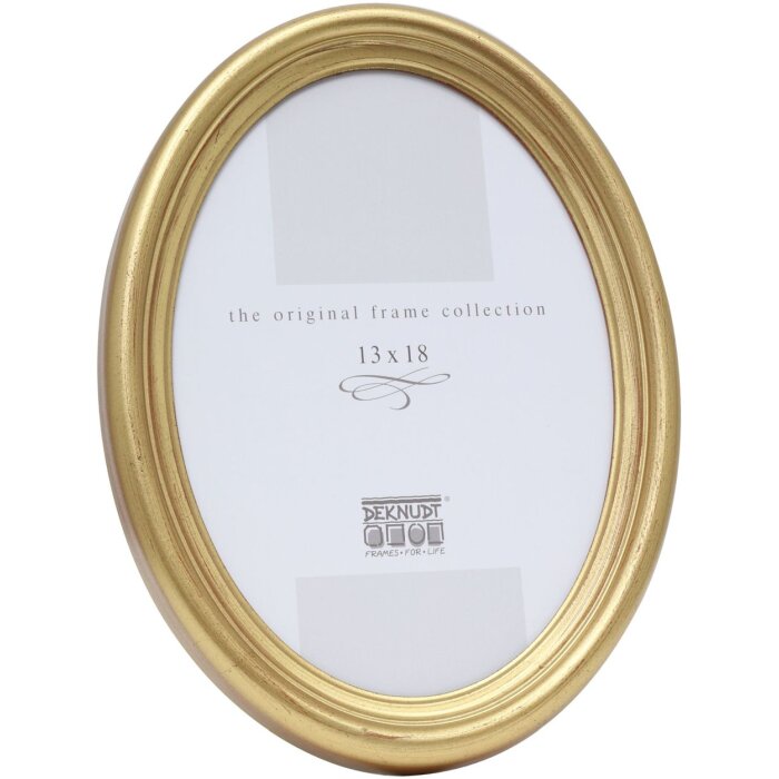 Cornice in plastica Deknudt S100 ovale 10x15 cm oro