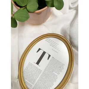 Cornice in plastica Deknudt S100 ovale 10x15 cm oro