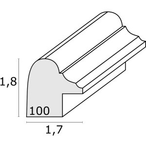 Cornice in plastica Deknudt S100 ovale 10x15 cm oro