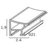 Deknudt Cornice in alluminio S021 Madar 10x15 cm argento