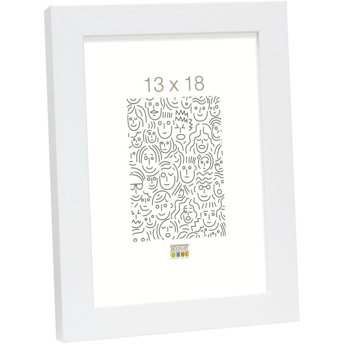 Cornice di legno S40R 13x18 cm bianco