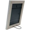 Cornice di legno S49B verniciata grigio-beige 13x13 cm