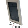 Cornice di legno S49B verniciata grigio-beige 13x13 cm