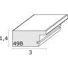 Cornice in legno S49B verniciata grigio scuro 13x18 cm