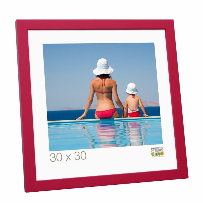 Cornice di legno S40R 24x30 cm rosso