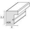 Cornice di legno S40R 24x30 cm rosso