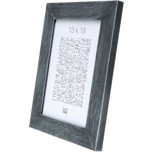 Cornice in legno S49B verniciata grigio scuro 20x28 cm