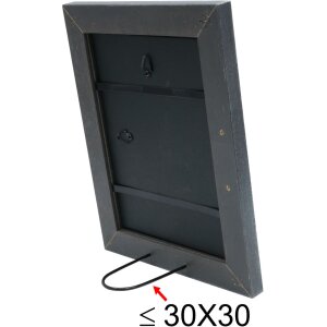 Cornice in legno S49B verniciata grigio scuro 20x28 cm
