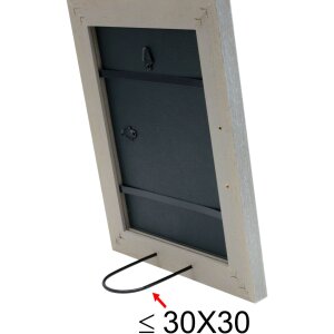 Telaio in legno S49B verniciato grigio-beige 40x50 cm
