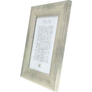 Cornice di legno S53G grigio-argento 13x18 cm