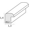 Cornice in legno S41J Deknudt 24x30 cm argento