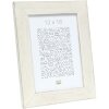 Cornice di legno S49B dipinta di bianco 10x15 cm