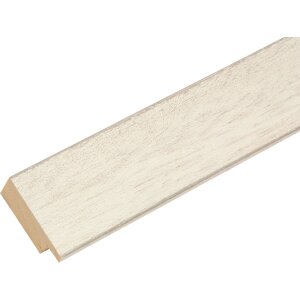 Cornice di legno S49B dipinta di bianco 13x18 cm