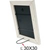Cornice di legno S49B dipinta di bianco 15x15 cm