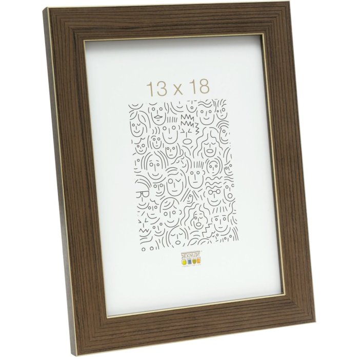 Cornice in plastica S41VF7 grigio-marrone 13x18 cm