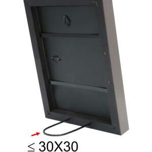 Cornice in legno S40R 20x30 cm grigio scuro