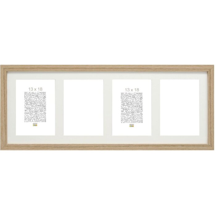 Deknudt Cornice da galleria in legno S66KB4 beige 4 foto 10x15 cm