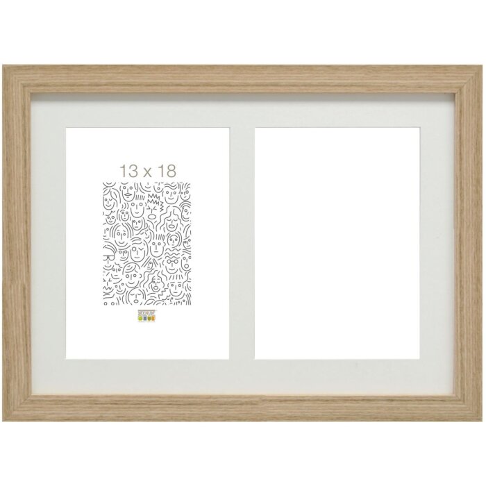 Cornice da galleria in legno S66KB2 beige 2 foto 10x15 cm