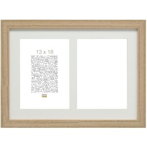 Cornice da galleria in legno S66KB2 beige 2 foto 10x15 cm