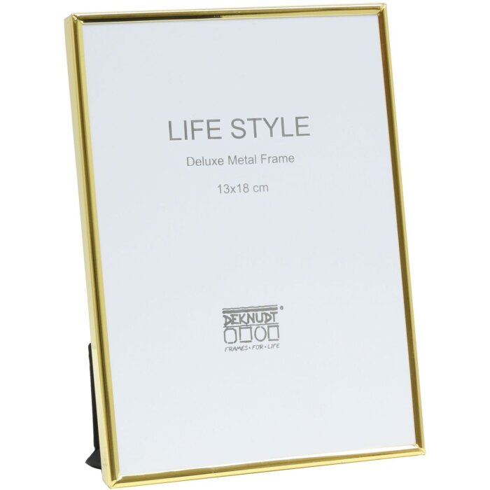 Cornice in metallo S58MS oro 10x15 cm striscia stretta