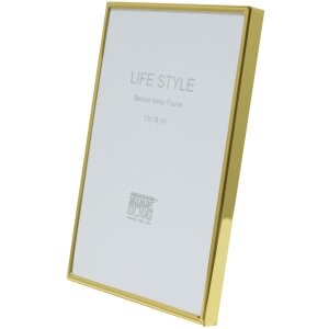 Cornice in metallo S58MS oro 10x15 cm striscia stretta