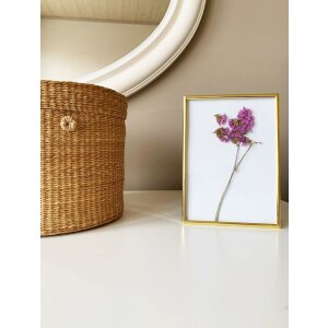 Cornice in metallo S58MS oro 10x15 cm striscia stretta