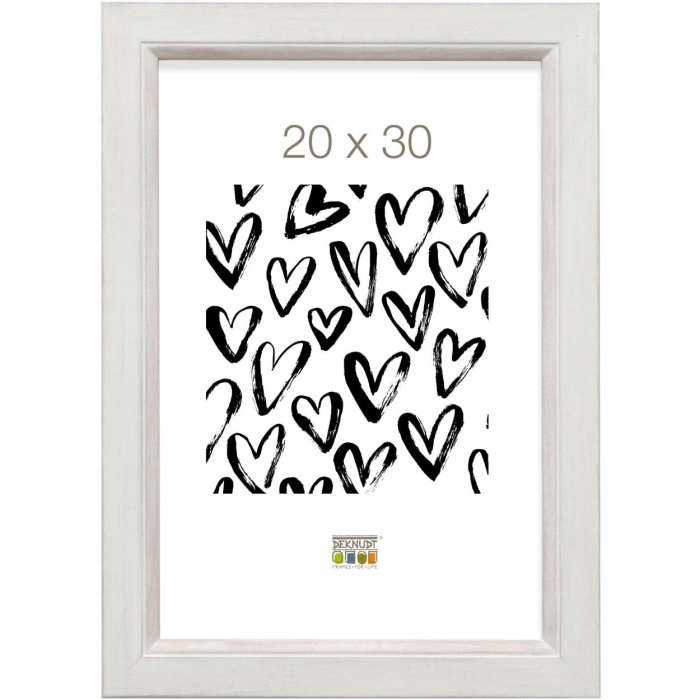 Cornice di legno S42L bianco 18x24 cm