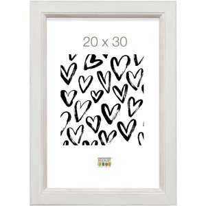 Cornice di legno S42L bianco 18x24 cm