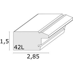 Cornice di legno S42L grigio 13x18 cm