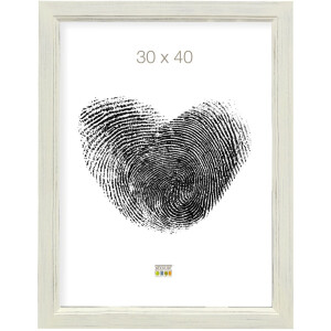 Cornice di legno S42L dipinta di bianco 13x18 cm