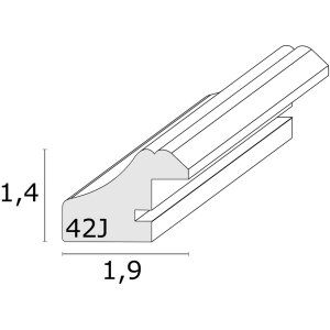 Cornice di plastica S42JD 13x13 cm bianco