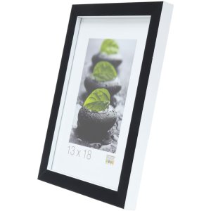 Cornice in legno bianco e nero 15,0 x 20,0 cm S43AL