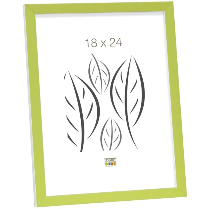 Cornice in legno verde-bianco 10,0 x15,0 cm S43AL