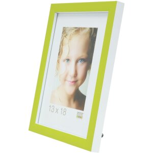 Cornice in legno verde-bianco 10,0 x15,0 cm S43AL