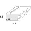 Cornice in legno Deknudt S43RE 15x20 cm bianco - bordo argento