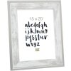 Cornice in legno Deknudt S43RE 20x30 cm bianco - bordo argento