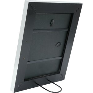 Cornice in legno Deknudt S43RE 15x15 cm nero - bordo argento