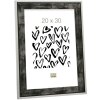 Cornice in legno Deknudt S43RE 15x15 cm nero - bordo argento