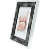 Cornice in legno Deknudt S43RE 15x15 cm nero - bordo argento