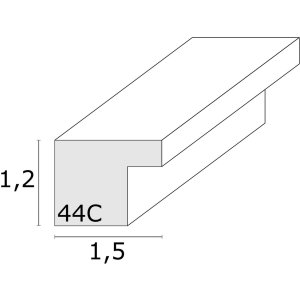 Cornice in legno MDF Deknudt S44C 30x45 cm marrone scuro