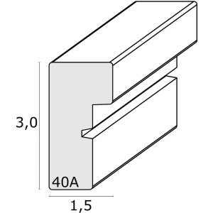 Telaio in legno S40A nero 40x50 cm - 30x40 cm