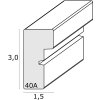 Telaio in legno S40A nero 40x50 cm - 30x40 cm