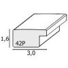 Cornice in plastica Deknudt S42P nero 15x15 cm
