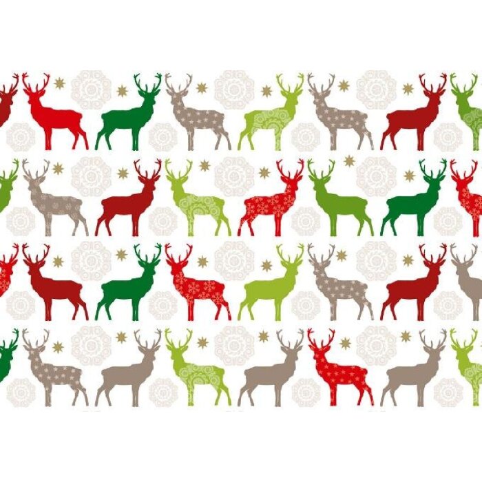 Carta 50x70cm Cervo elegante rosso verde