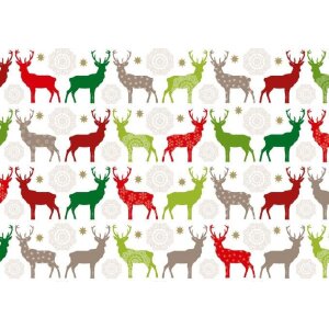 Carta 50x70cm Cervo elegante rosso verde