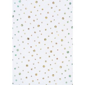 Carta 50x70cm Puntini in pile bianco argento