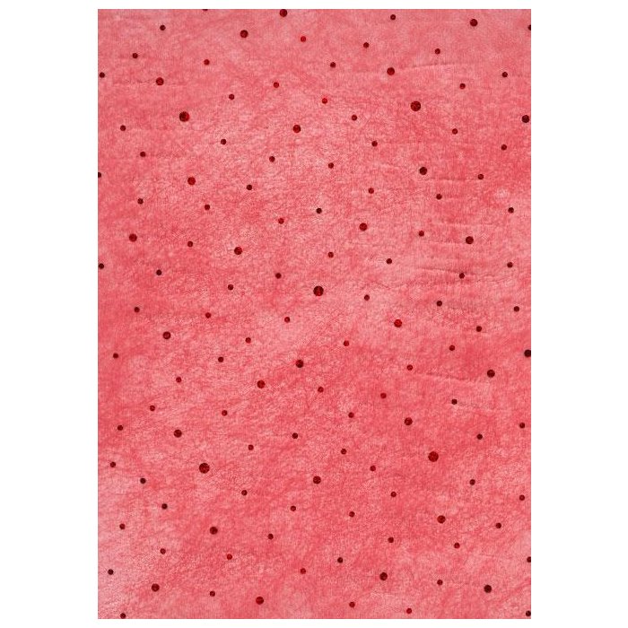 Carta 50x70cm Puntini in pile rosso