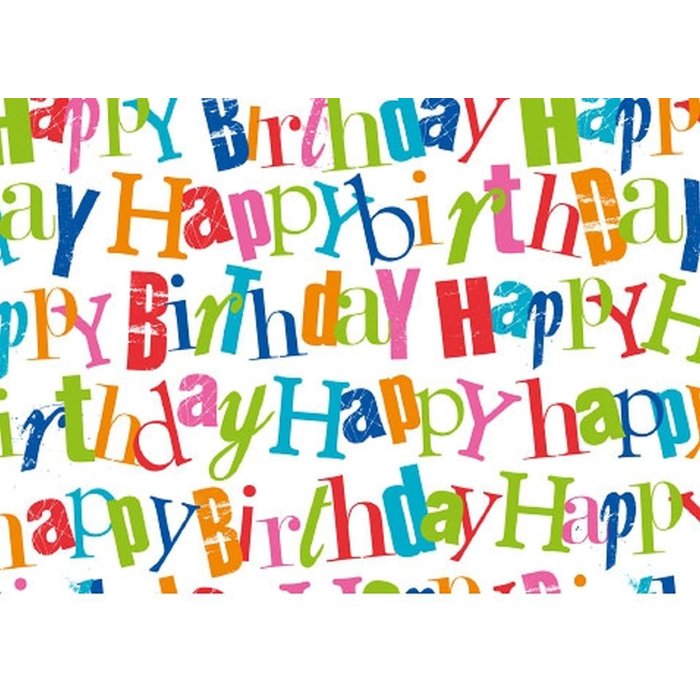 Carta 50x70cm Buon Compleanno multicolore.