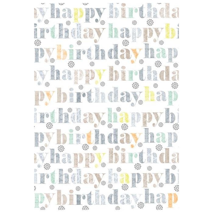 Carta 70x100 cm Happy Birthday taupe